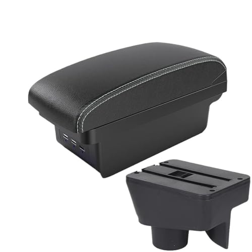 JBPIHZT Für Morris Für Garages MG3 Armlehnenbox Für MG Für MG3 Auto Mittelarmlehne Mit USB(B3 Schwarz weiß 3USB) von JBPIHZT
