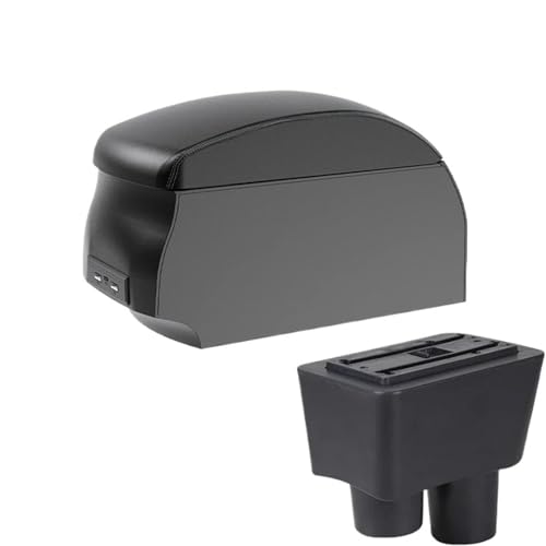 JBPIHZT Für N&issan Für Almera Autoarmlehnenbox Aufbewahrungsbox Nachrüstzubehör Zentrale Armlehnenbox(A2 Black single) von JBPIHZT