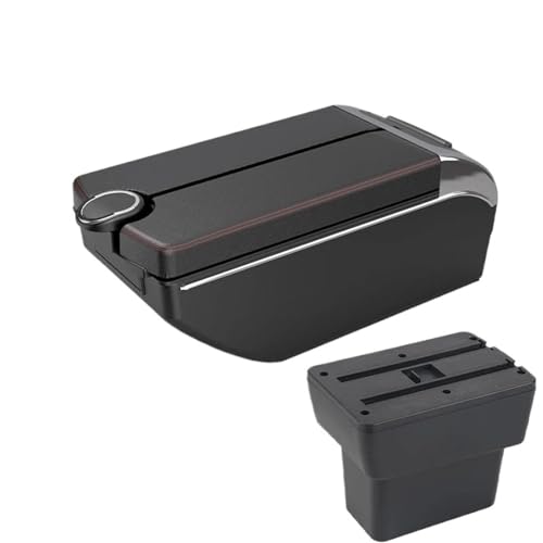 JBPIHZT Für N&issan Für Note E-Power Armlehnenbox Für N&issan Für Note Zentrale Aufbewahrungsbox Innenraum-Nachrüstung USB-Aufladung(B1 Red line 7 usb) von JBPIHZT