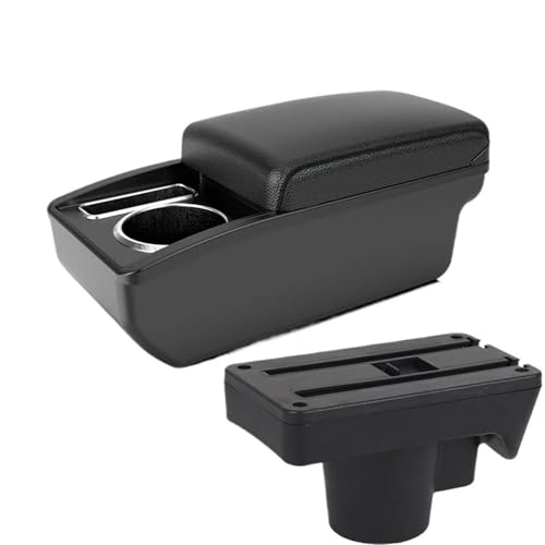 JBPIHZT Für Opel Für Astra Armaturenbrett-Box Für Opel Für Astra H Auto Armaturenbrett-Box 2004-2014 Aufbewahrungsbox Getränkehalter(A2 schwarze Linie Kein USB) von JBPIHZT