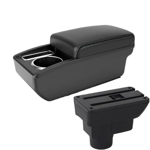 JBPIHZT Für Opel Für Corsa D Armlehnenbox Für Opel Für Corsa Armlehne Auto Aufbewahrungsbox Innenraumteile(A2 schwarze Linie Kein USB) von JBPIHZT