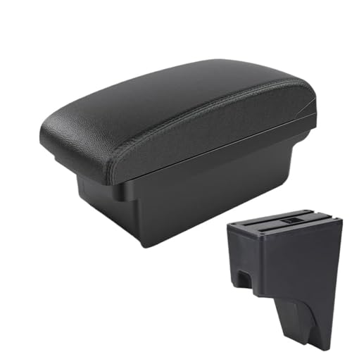 JBPIHZT Für Perodua Für Bezza 2018 Armlehne Innenraum Mittelkonsole Aufbewahrungsbox Zentrale Armlehnenbox(A2 schwarze Linie Kein USB) von JBPIHZT