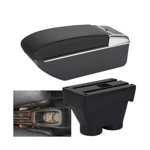 JBPIHZT Für Peugeot 208 Armlehnenbox 2012-2018 Auto Aufbewahrungsbox Armlehne Nachrüstteile Innenausstattung(D2 Schwarze Linie Kein USB) von JBPIHZT