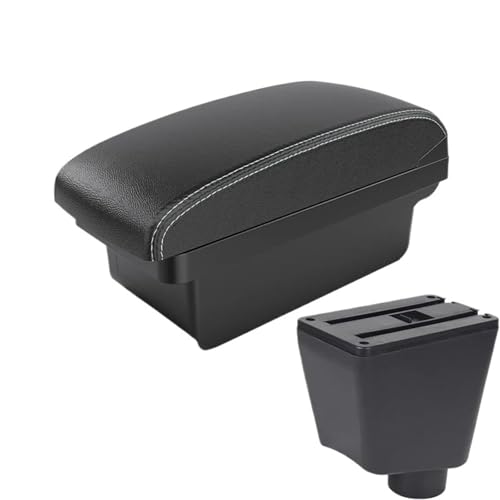 JBPIHZT Für R&enault Für Clio IV 2012 2013 2014 2015 2016 2017 2018 2019 Zentrale Armlehnen-Aufbewahrungsbox Innenraum-Autoteile(A3 Black white NO USB) von JBPIHZT
