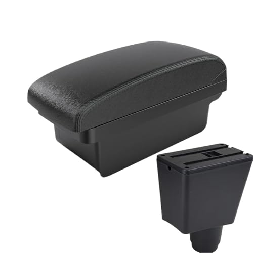 JBPIHZT Für R&enault Für Logan II 2018 2019 2020 2021 2022 Autoarmlehnenfach Aufbewahrungsbox Innenraum-Autoteile(A2 schwarze Linie Kein USB) von JBPIHZT