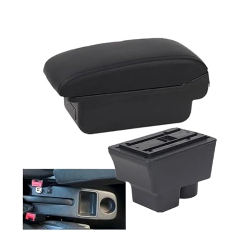 JBPIHZT Für S&koda Für FABIA Armlehne Für S&koda Für Fabia 2 2008-2014 Auto Armlehnenbox Nachrüstteile Aufbewahrungsbox Innenraumteile(A2 schwarze Linie Kein USB) von JBPIHZT