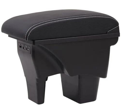 JBPIHZT Für Suzuki Für Vitara Armaturenbrettbox Universelle Auto-Mittelkonsole Modifikationszubehör Doppelt Erhöht Mit USB(Black white lines) von JBPIHZT