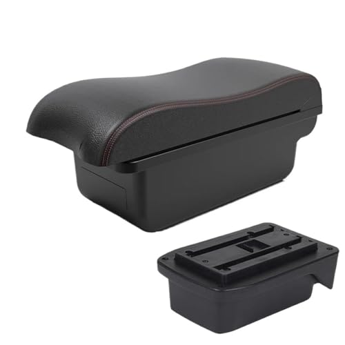 JBPIHZT Für TOYOTA Für Verso Armlehnenbox Für TOYOTA Für Verso EZ Autoarmlehnenbox Aufbewahrungsbox Mit USB-Schnittstelle(A1 Schwarz Rot KEIN USB) von JBPIHZT