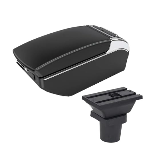 JBPIHZT Für Toyota Für Yaris Für Vitz Schrägheck 1998-2005 Armlehnenbox Zentrale Ablage Armstütze USB-Schnittstelle(A3 Schwarz weiß 7USB) von JBPIHZT