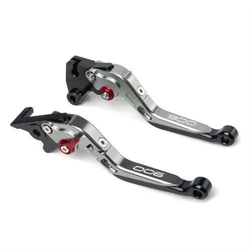 JBPIHZT Kupplungs Für Kawasaki Z900 Z 900 2017-2022 2023 2024 Motorrad Verstellbarer Zusammenklappbarer Einziehbarer Bremshebel-Kupplungshebel Bremshebel(Titanium Red) von JBPIHZT