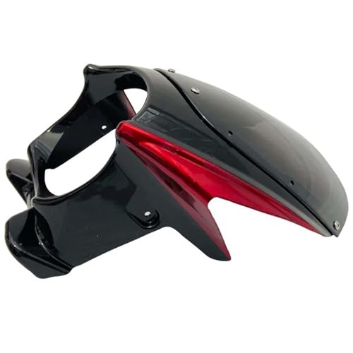 JBPIHZT Motorradverkleidung Modifizierte Schutzabdeckung Abdeckung Zubehör ABS-Material Motorradkopfbedeckung Glatt Passend Für CB400(Black-red) von JBPIHZT