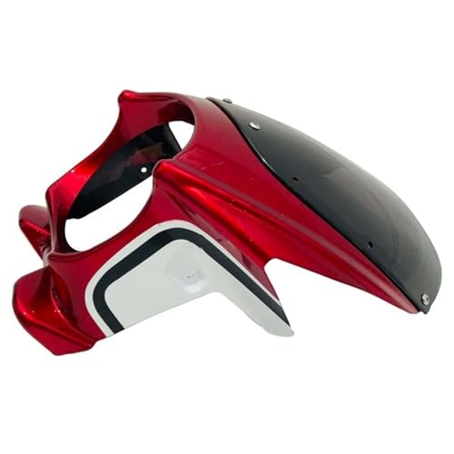 JBPIHZT Motorradverkleidung Modifizierte Schutzabdeckung Abdeckung Zubehör ABS-Material Motorradkopfbedeckung Glatt Passend Für CB400(Red-White) von JBPIHZT