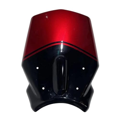 JBPIHZT Motorradzubehör Windschutzscheibe Modifizierte Frontscheibe Erhöhte Windschutzscheibe Verdickt Passend Für CB650R CB1000R(Schwarz rot) von JBPIHZT