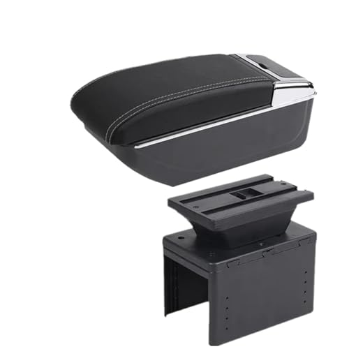 JBPIHZT Universelle Auto-Armaturenbrett-Box Zentral Universalmodell Armaturenbrett-Box Autoaccessoires Aufbewahrungsbox Armstütze(B3 weiße Linie KEIN USB) von JBPIHZT