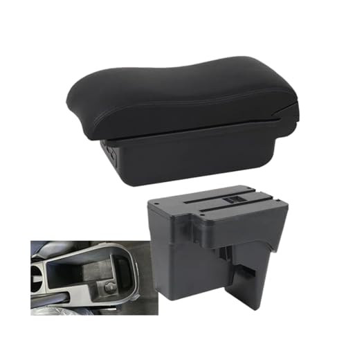 JBPIHZT Zentralarmlehnenbox Für Kia K3 BL7 2023 2024 2025 Mittelkonsole Aufbewahrungsbox Mit USB(B black line 3USB) von JBPIHZT