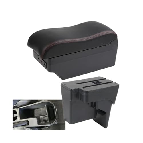 JBPIHZT Zentralarmlehnenbox Für Kia K3 BL7 2023 2024 2025 Mittelkonsole Aufbewahrungsbox Mit USB(C red line 7USB) von JBPIHZT