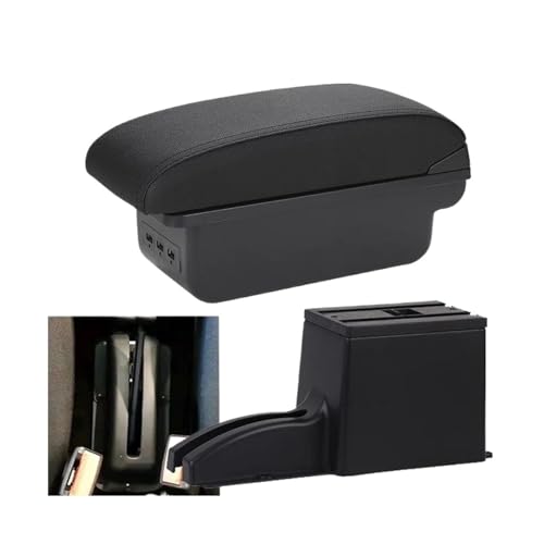 JBPIHZT Zentrale Armlehne Für Lada Für Granta Armlehnenbox Für Lada Für Kalina Autoarmlehne Aufbewahrungsbox Zubehör(B2 schwarze Linie 3USB) von JBPIHZT