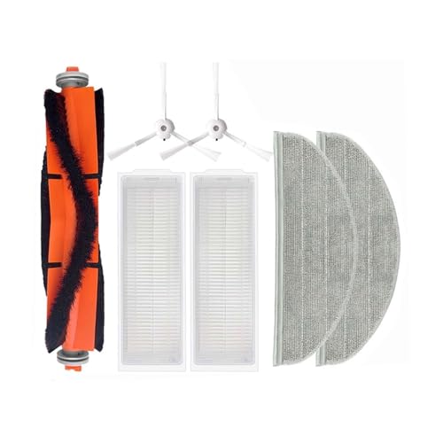 JBPSFSS Zubehör for Roboterstaubsauger, Haupt-Seitenbürste, Hepa-Filter, Wischlappen, Kompatibel Mit ZACO M1S(Set B) von JBPSFSS