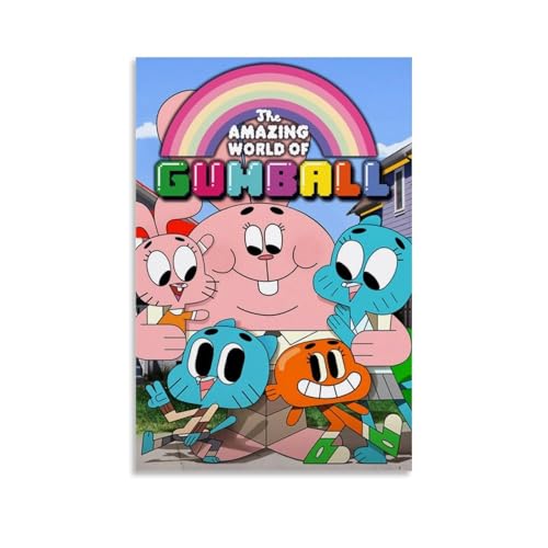 JBQOUOUZ The Amazing World of Gumball Hot-blooded Anime, klassisches Anime-Leinwand-Poster, Wandkunst, dekoratives Gemälde, Poster, 60 x 90 cm, ungerahmter Stil JBQOUOUZ The Amazing World of Gumball Hot-blooded Anime, klassisches Anime-Leinwand-Poster, Wandkunst, dekoratives Gemälde, Poster, 60 x 90 cm, ungerahmter Stil von JBQOUOUZ