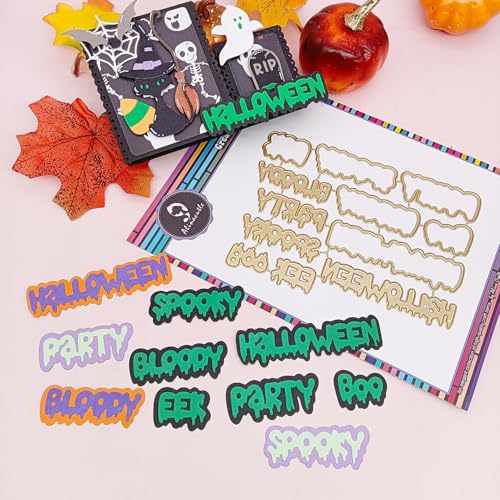 Alinacutle Halloween-Metall-Stanzform für Geschenkverpackungen, Papierbasteln, handgefertigte Kartenherstellung, DIY-Grußkarten, Scrapbooking und Album, Urlaubsgeschenke, Dekoration Alinacutle Halloween-Metall-Stanzform für Geschenkverpackungen, Papierbasteln, handgefertigte Kartenherstellung, DIY-Grußkarten, Scrapbooking und Album, Urlaubsgeschenke, Dekoration von JBQUEEN