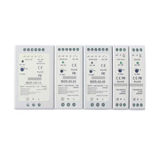 AC/DC Industrial mini Din rail power supply switch MDR-10W 20W 40W 60W 100W Single output Switching 5V 12V 15V 24V 36V48V source(12V,MDR-60) von JBWDWBKJG