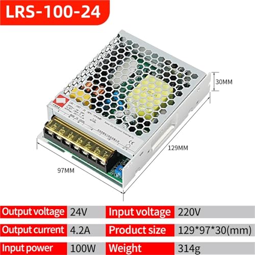 LRS-100W Ultra Thin Pulse Power Supply Series AC to DC 100-240V AC 5V 12V 24V 48VDC 20A 8.3ALighting Transformer Adapter SMPS(24V-4.2A-100W) von JBWDWBKJG