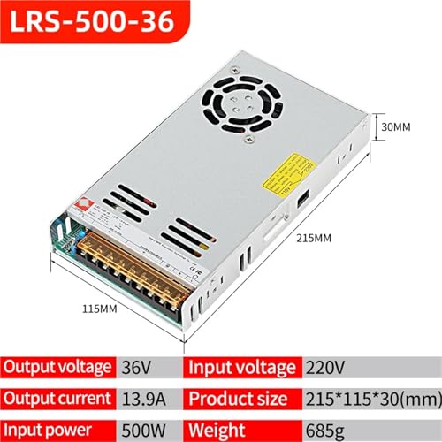 LRS-500W 5V 12V 24V 36V 48VAC-DC100A 41.7A 20.8A 13.9A 10.4Apower transformer adapter switch(36V-13.9A-500W) von JBWDWBKJG