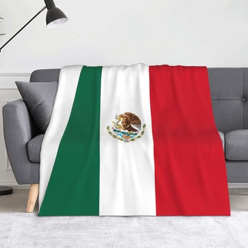 JBYJBX Flanell-Überwurfdecke mit Flagge von Mexiko, Anti-Pilling, leicht, für Reisen, Zuhause, Dekoration, Geschenke von JBYJBX
