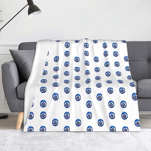 JBYJBX Flanell-Überwurfdecke mit bösen Blicken, Anti-Pilling, leicht, für Reisen, Zuhause, Dekoration, Geschenke von JBYJBX