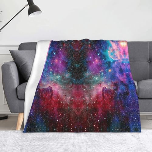 JBYJBX Flanell-Überwurfdecke mit buntem Galaxie-Druck, Anti-Pilling, leicht, für Reisen, Zuhause, Dekoration, Geschenke von JBYJBX
