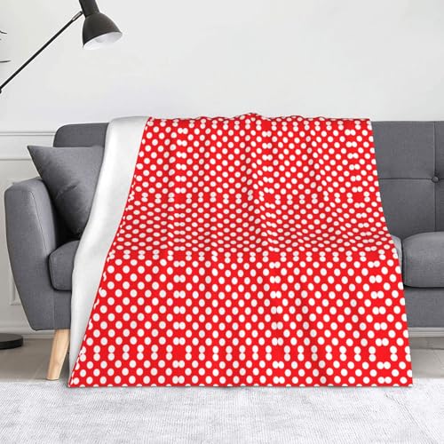 JBYJBX Flanell-Überwurfdecke mit niedlichem Punktemuster, Anti-Pilling, leicht, für Reisen, Zuhause, Dekoration, Geschenke von JBYJBX
