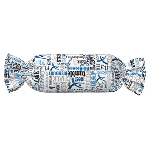 JBYJBX Gymnastik Blue Print Candy zylindrisches praktisches Kissen vielseitig Komfort Schlafzimmer Wohnzimmer Reisen von JBYJBX