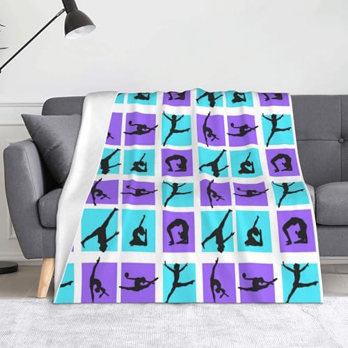 JBYJBX Gymnastik-Spiel-Druck, Anti-Pilling-Flanell-Überwurfdecke, leicht, für Reisen, Zuhause, Dekoration, Geschenke von JBYJBX