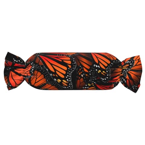 JBYJBX Monarch-Schmetterlinge-Druck, Süßigkeiten, zylindrisch, praktisch, vielseitig, bequem, Schlafzimmer, Wohnzimmer, Reisen von JBYJBX