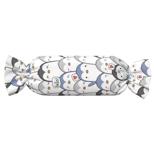 JBYJBX Niedliches Pinguin-Druck, Süßigkeiten, zylindrisch, praktisches Kissen, vielseitig, bequem, Schlafzimmer, Wohnzimmer, Reisen von JBYJBX