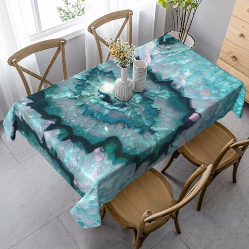 JBYJBX Rechteckige Tischdecke mit Achat-Druck, für Esszimmer, Party, Innen- und Außenbereich, dekorative Tischdecke JBYJBX Rechteckige Tischdecke mit Achat-Druck, für Esszimmer, Party, Innen- und Außenbereich, dekorative Tischdecke von JBYJBX
