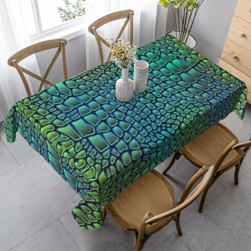 JBYJBX Rechteckige Tischdecke mit Alligatorhaut-Druck, für Esszimmer, Party, Innen- und Außenbereich, dekorative Tischdecke JBYJBX Rechteckige Tischdecke mit Alligatorhaut-Druck, für Esszimmer, Party, Innen- und Außenbereich, dekorative Tischdecke von JBYJBX