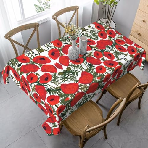 JBYJBX Rechteckige Tischdecke mit Blumenmuster, für Esszimmer, Party, Innen- und Außenbereich, dekorative Tischdecke JBYJBX Rechteckige Tischdecke mit Blumenmuster, für Esszimmer, Party, Innen- und Außenbereich, dekorative Tischdecke von JBYJBX