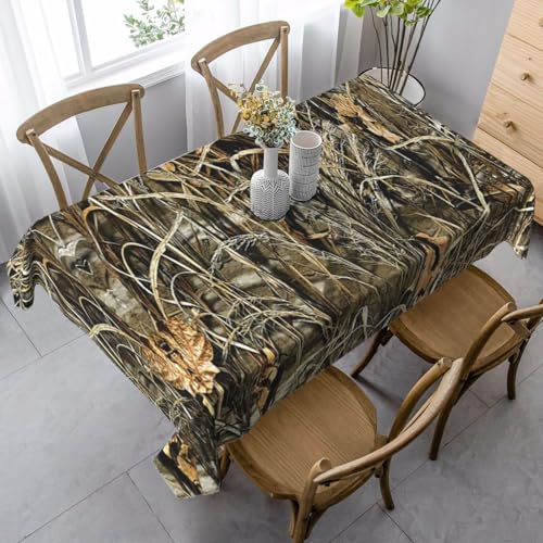 JBYJBX Rechteckige Tischdecke mit Camouflage-Muster für Esszimmer, Party, Innen- und Außenbereich, dekorative Tischdecke von JBYJBX