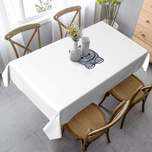 JBYJBX Rechteckige Tischdecke mit Cartoon-Nilpferd-Druck, für Esszimmer, Party, Innen- und Außenbereich, dekorative Tischdecke JBYJBX Rechteckige Tischdecke mit Cartoon-Nilpferd-Druck, für Esszimmer, Party, Innen- und Außenbereich, dekorative Tischdecke von JBYJBX