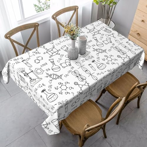 JBYJBX Rechteckige Tischdecke mit Chemie-Druck, für Esszimmer, Party, Innen- und Außenbereich, dekorative Tischdecke von JBYJBX