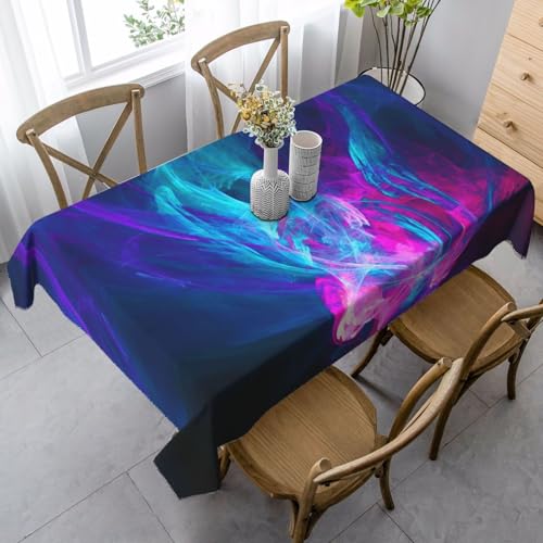 JBYJBX Rechteckige Tischdecke mit Feuerdruck, für Esszimmer, Party, Innen- und Außenbereich, dekorative Tischdecke, Blau und Rot JBYJBX Rechteckige Tischdecke mit Feuerdruck, für Esszimmer, Party, Innen- und Außenbereich, dekorative Tischdecke, Blau und Rot von JBYJBX