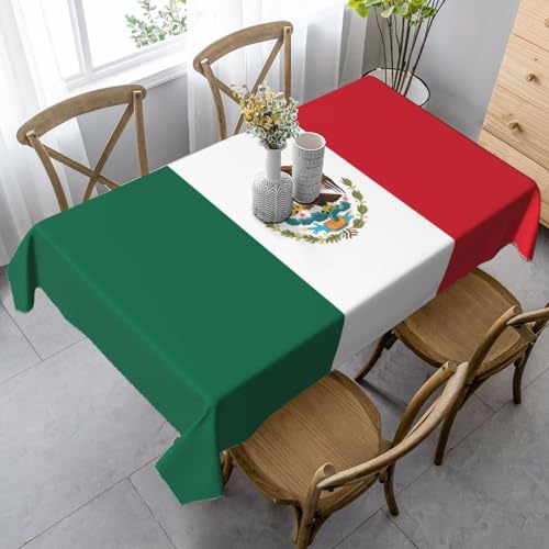 JBYJBX Rechteckige Tischdecke mit Flagge von Mexiko, für Esszimmer, Party, Innen- und Außenbereich, dekorative Tischdecke von JBYJBX