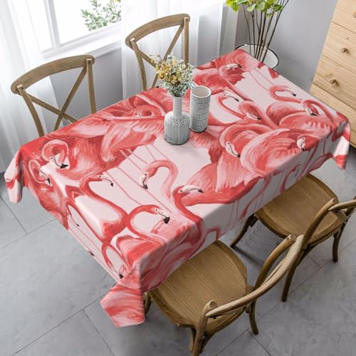 JBYJBX Rechteckige Tischdecke mit Flamingo-Druck, für Esszimmer, Party, Innen- und Außenbereich, dekorative Tischdecke JBYJBX Rechteckige Tischdecke mit Flamingo-Druck, für Esszimmer, Party, Innen- und Außenbereich, dekorative Tischdecke von JBYJBX