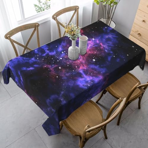 JBYJBX Rechteckige Tischdecke mit Galaxie-Stern-Motiv, für Esszimmer, Party, Innen- und Außenbereich, dekorative Tischdecke von JBYJBX