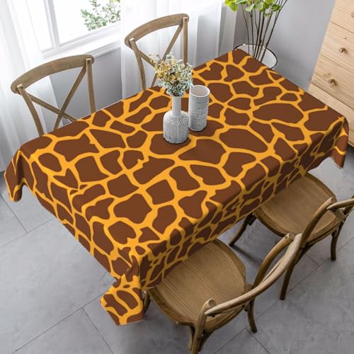 JBYJBX Rechteckige Tischdecke mit Giraffen-Druck, für Esszimmer, Party, Innen- und Außenbereich, dekorative Tischdecke von JBYJBX