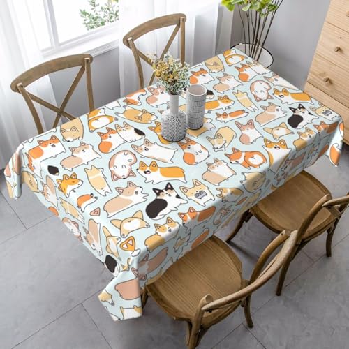 JBYJBX Rechteckige Tischdecke mit Hundemotiv, für Esszimmer, Party, Innen- und Außenbereich, dekorative Tischdecke JBYJBX Rechteckige Tischdecke mit Hundemotiv, für Esszimmer, Party, Innen- und Außenbereich, dekorative Tischdecke von JBYJBX