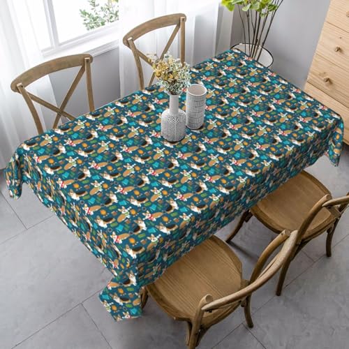 JBYJBX Rechteckige Tischdecke mit Hundemotiv, für Esszimmer, Party, Innen- und Außenbereich, dekorative Tischdecke von JBYJBX
