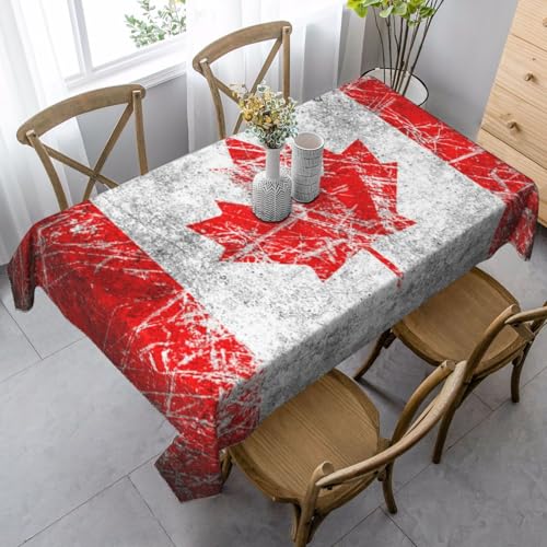 JBYJBX Rechteckige Tischdecke mit Kanada-Flagge, für Esszimmer, Party, Innen- und Außenbereich, dekorative Tischdecke von JBYJBX