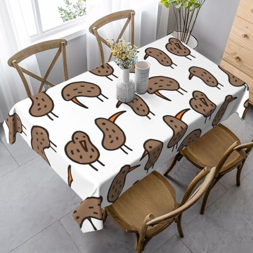 JBYJBX Rechteckige Tischdecke mit Kiwi-Vögeln, für Esszimmer, Party, Innen- und Außenbereich, dekorative Tischdecke von JBYJBX